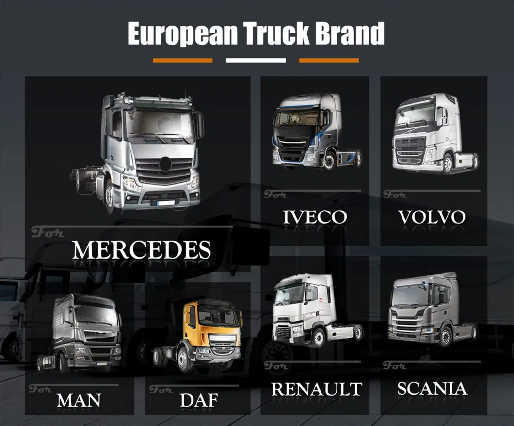 Truck Spare Body Parts for Daf/Scania/Mercedes-Benz/Volvo/Man/Renault/Iveco/Hino/Mitsubishi/Isuzu/Hyundai